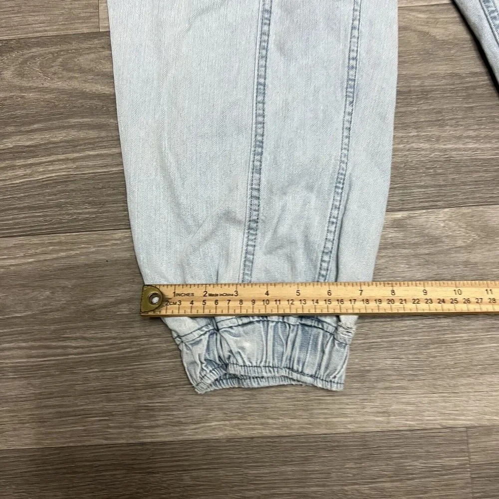 Y2K Hot‎ Topic Jogger Jeans Women 32x25 Curtain Rave Cyber Baggy HipHop Skate - Picture 8 of 11